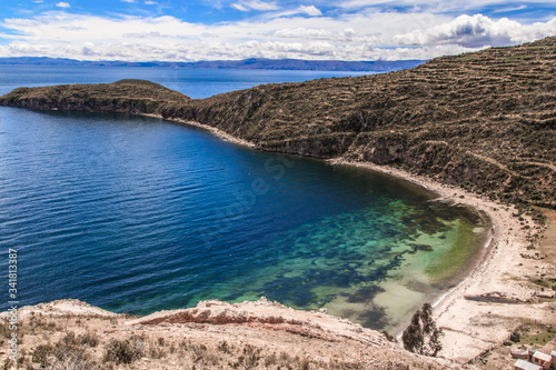 island of the sun in lake titicaca, bolivia