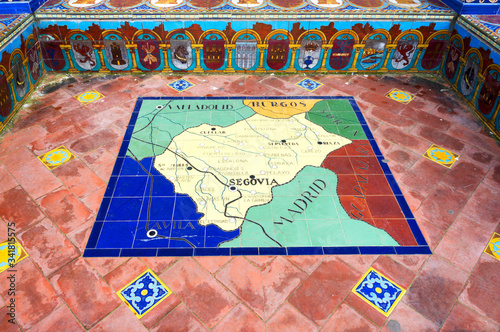 Ceramic map tiles in Seville