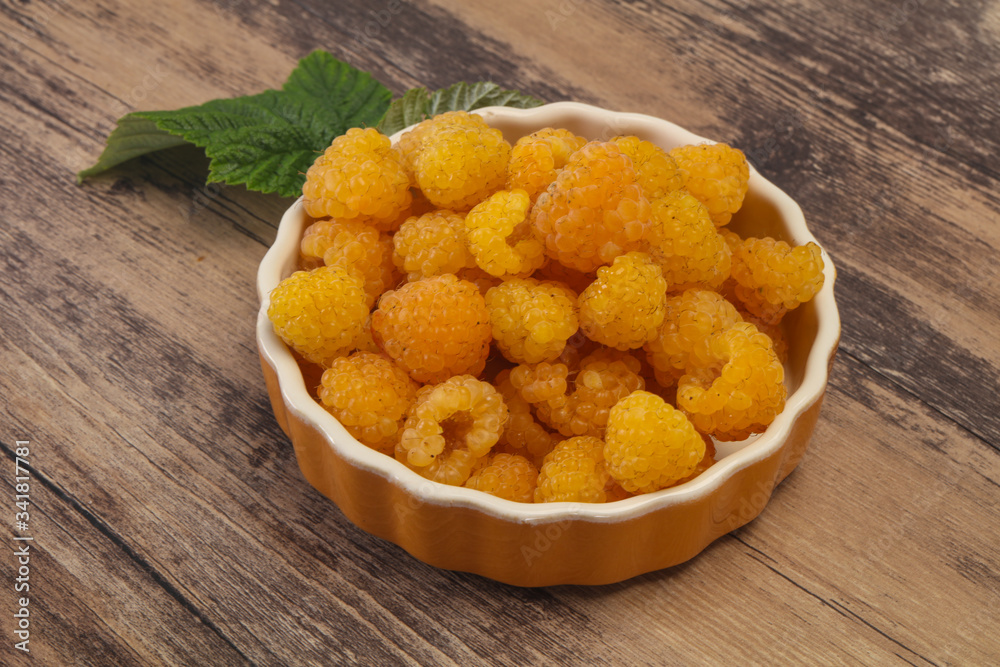 Sweet ripe tasty yellow raspberry Sweet ripe tasty yellow raspberry