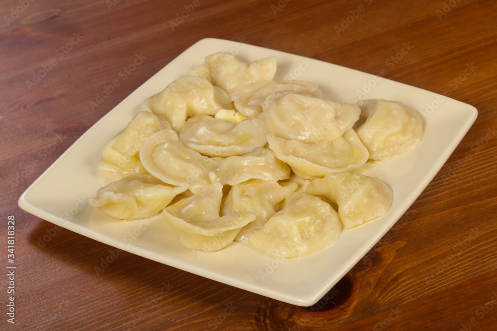 Homemade dumplings with mashed potato Homemade dumplings with mashed potato