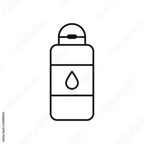 medical antibacterial bottle icon, line style
