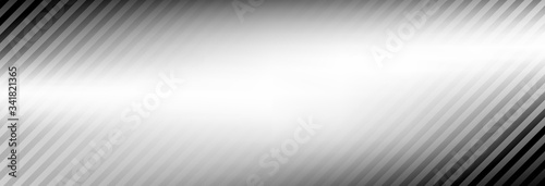 Black and white striped background with flare. Wide pattern