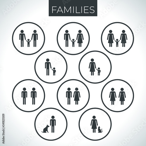 People. Different families. Men. Women. Children.