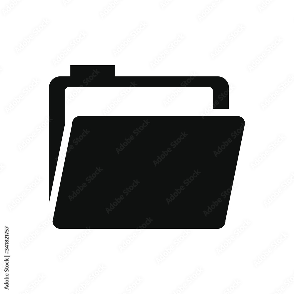 document folder icon, silhouette style document folder icon, silhouette style