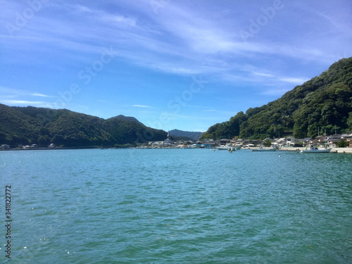 The Sakitsu village on the Amakusa Islands, famous for the church seen from the sea © Kimichan