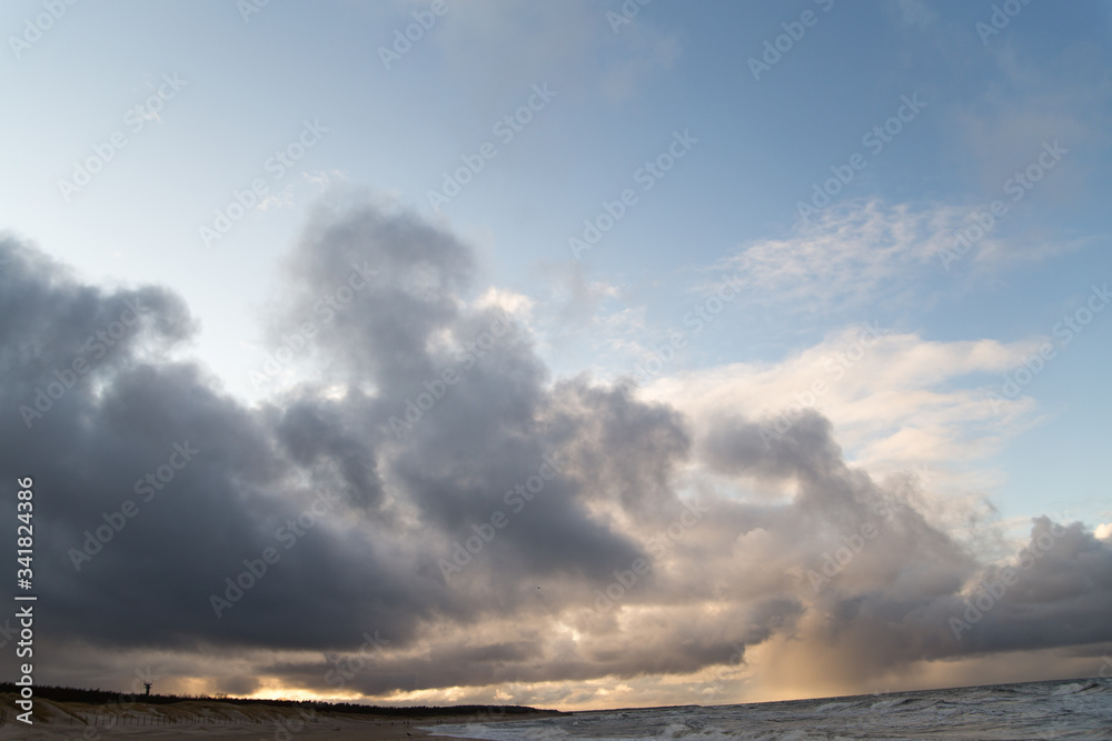 winter clouds over Noorth Sea