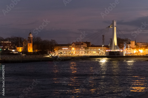 lighthouse and a drawbridge