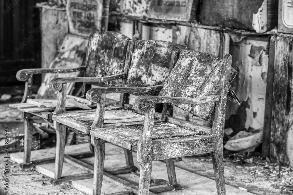 old wooden chair chernobyl abanond old wooden chair chernobyl abanond
