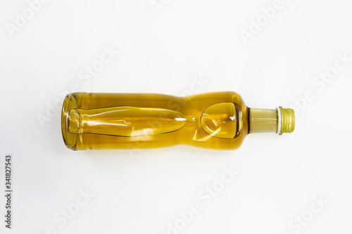 A bottle of apple juice with cap on a white background.Can be use for your design.High resolution photo.