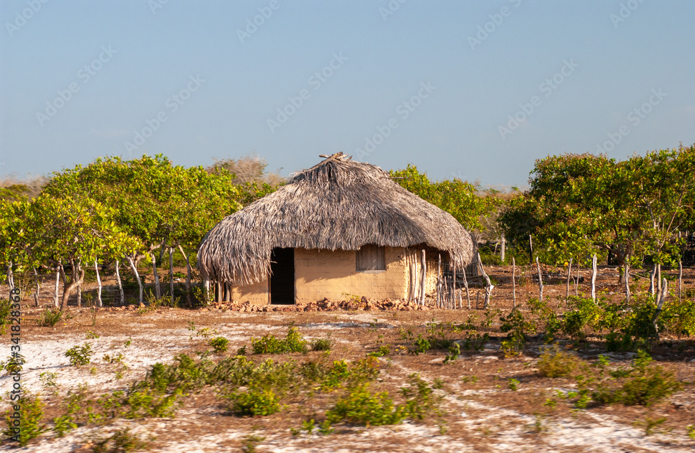 ypical thatched house, where part of the native population lives in the Lençois Maranhenses National Park, Barreirinhas, Maranhao, Brazil on October 13, 2006 ypical thatched house, where part of the native population lives in the Lençois Maranhenses National Park, Barreirinhas, Maranhao, Brazil on October 13, 2006