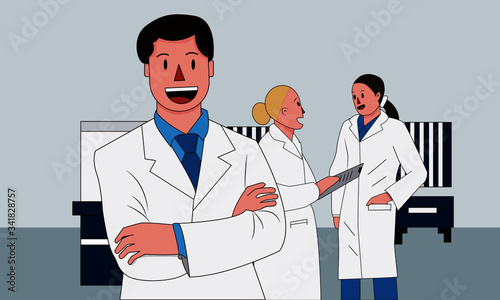 Doctor and nurses