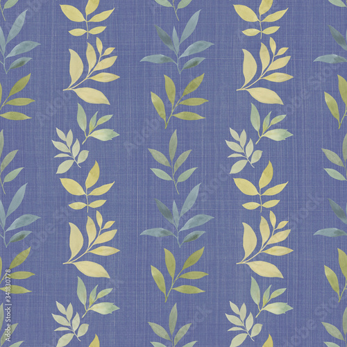 Seamless botanical watercolor exotic floral pattern. Seamless watercolor pattern for design.