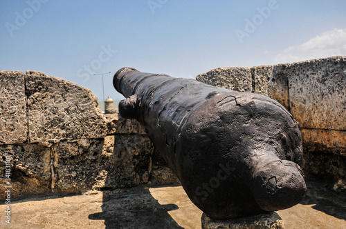 Cartagena Walls cannon ,Colombia