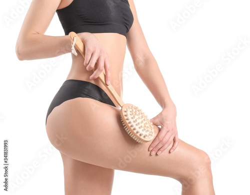Woman with anti-cellulite m...