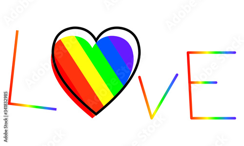 LGBT vector. Lesbien, Gay, bisexual, transsexual vector drawing.