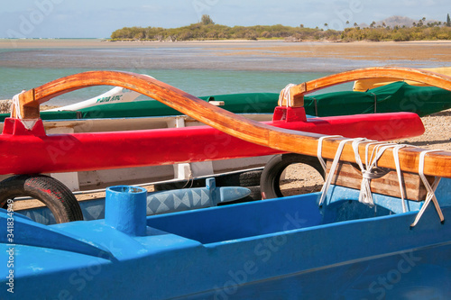 colorful boats on the beach