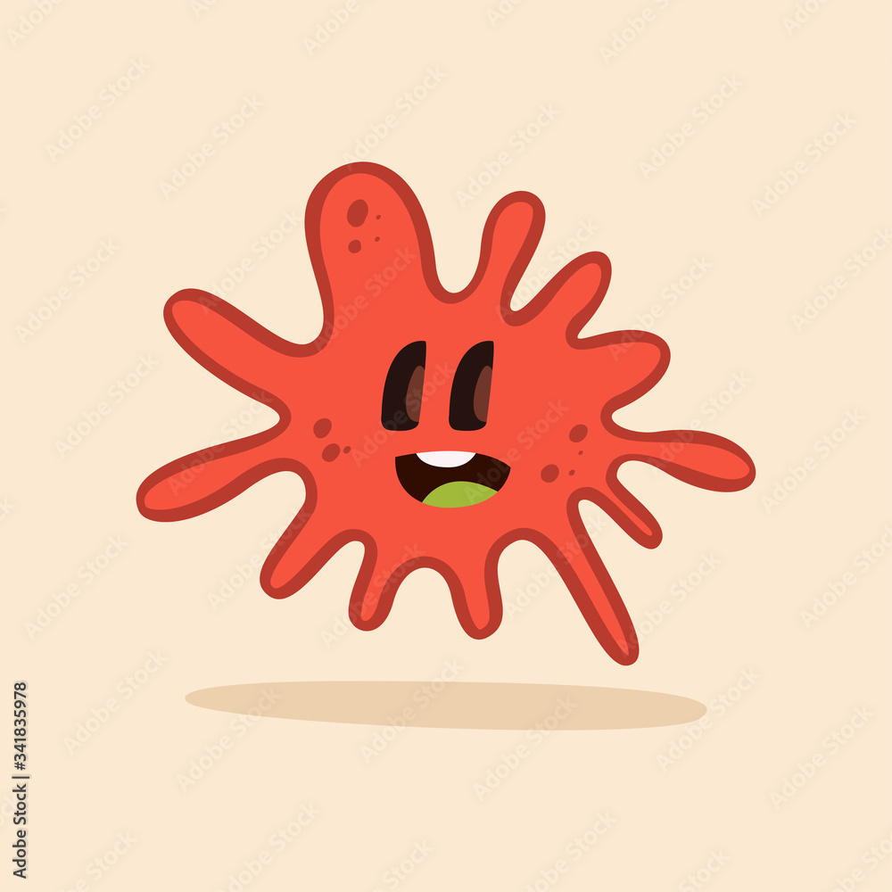 Obraz premium Happpy virus cartoon