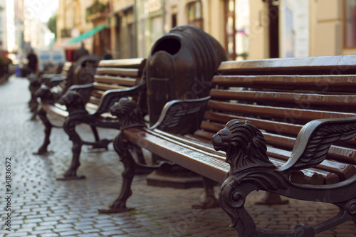 Empty street of Lvov during quarantine