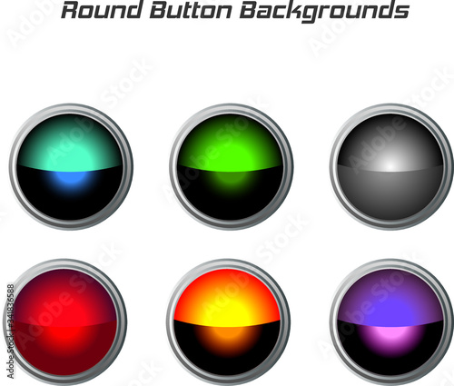 Free Download Round realistic button backgrounds circles. - GFXLoad