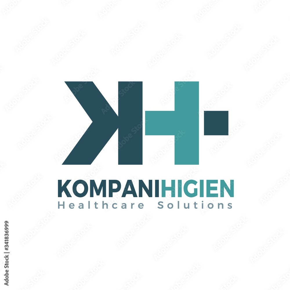 Letter KH Logo for Health Care Business