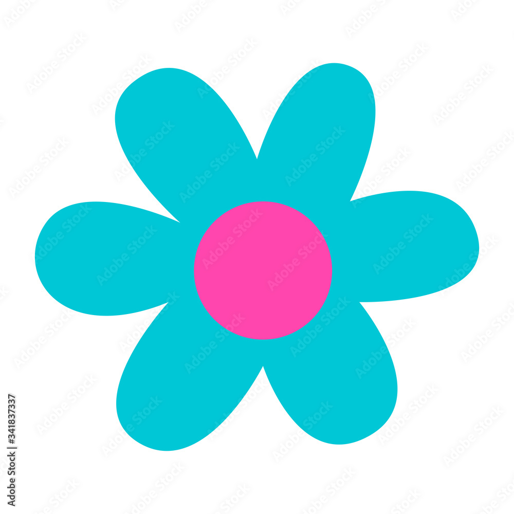 Isolated colored flower Isolated colored flower