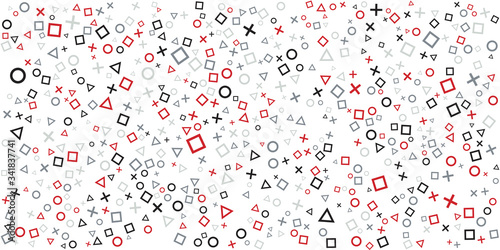 Video game playstation controller background Gadgets seamless pattern 