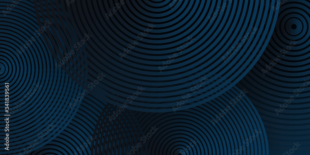 3D dark navy blue dynamic cirlce contour abstract vector background with circle lines. 3D cover of business presentation banner for sale event night party. 3D layered spiral circle shadow effect 3D dark navy blue dynamic cirlce contour abstract vector background with circle lines. 3D cover of business presentation banner for sale event night party. 3D layered spiral circle shadow effect