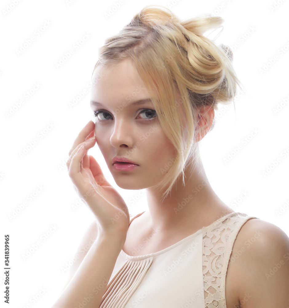 Photo of young beautiful woman with blond hair Photo of young beautiful woman with blond hair