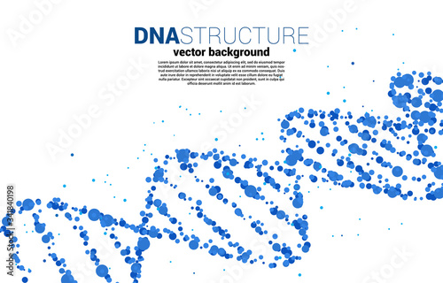 vector DNA genetic structure from dot random. background concept for biotechnology and biology scientific.