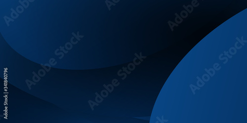 Modern dark blue modern light curve presentation background with 3D circle. Vector illustration design for presentation, banner, cover, web, flyer, card, poster, wallpaper, texture, slide, magazine.