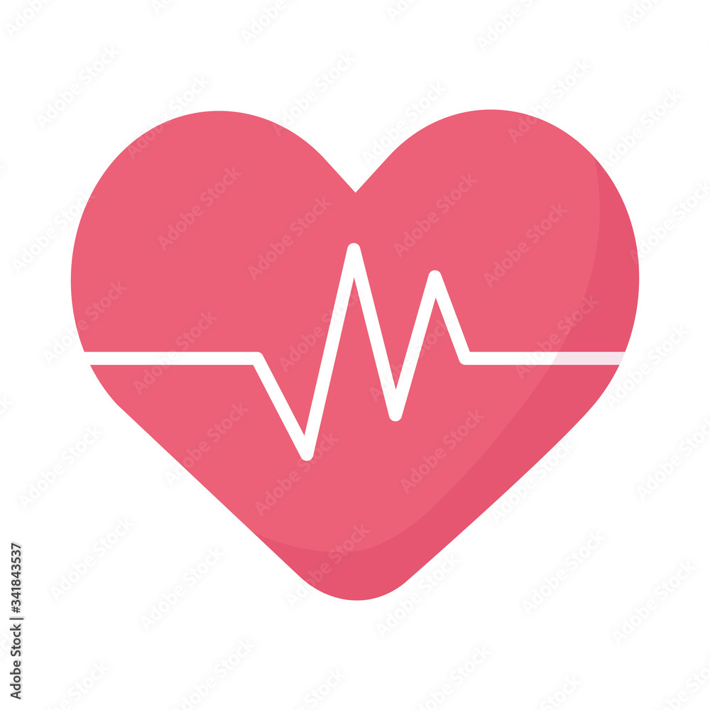 Isolated heart pulse vector design Isolated heart pulse vector design