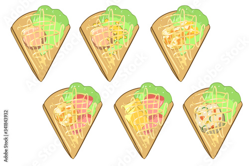クレープ(軽食にマヨネーズ)