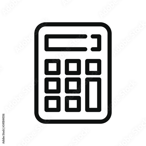 calculator device icon, line style