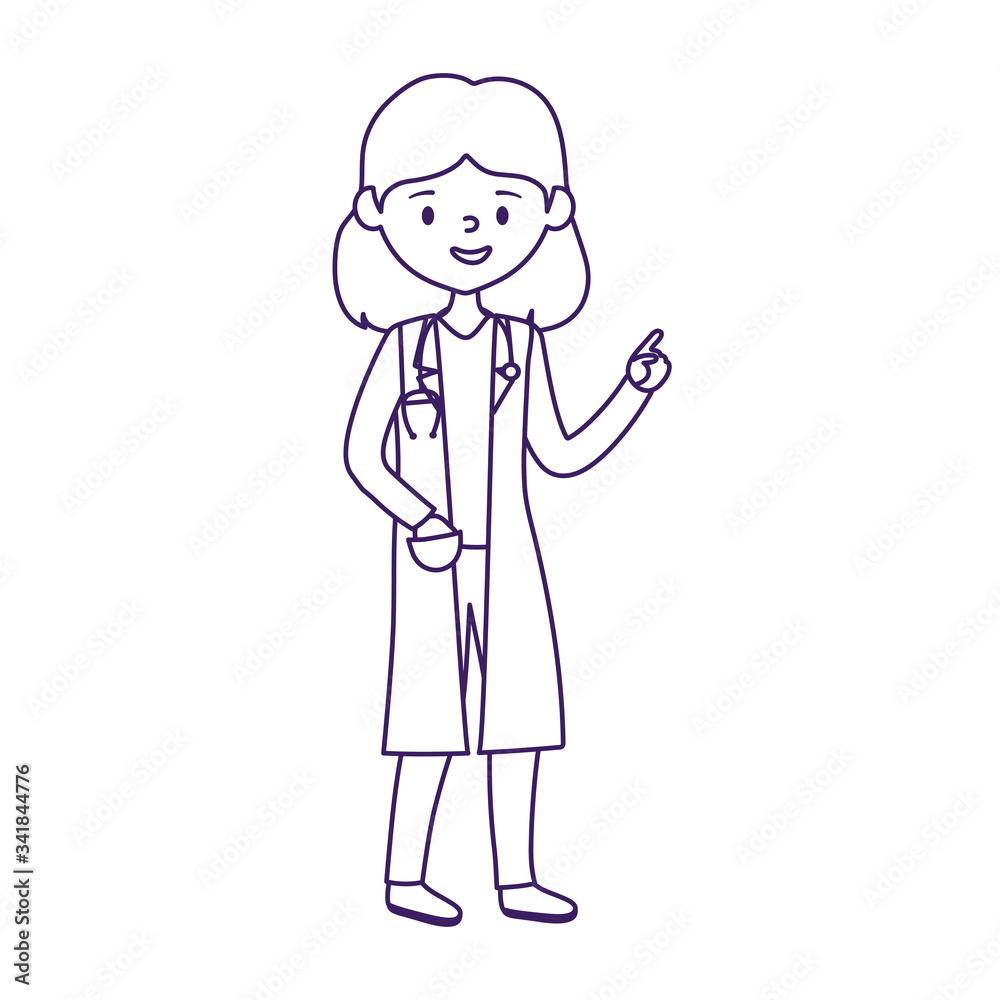Isolated woman doctor vector design Isolated woman doctor vector design