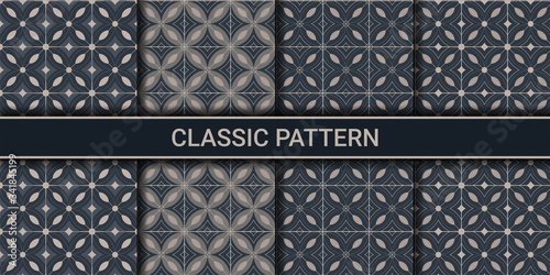 Set of classic geometric pattern.