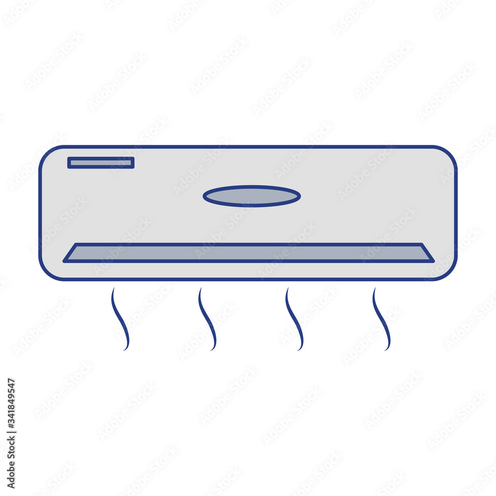Fototapeta premium Isolated air conditioner vector design