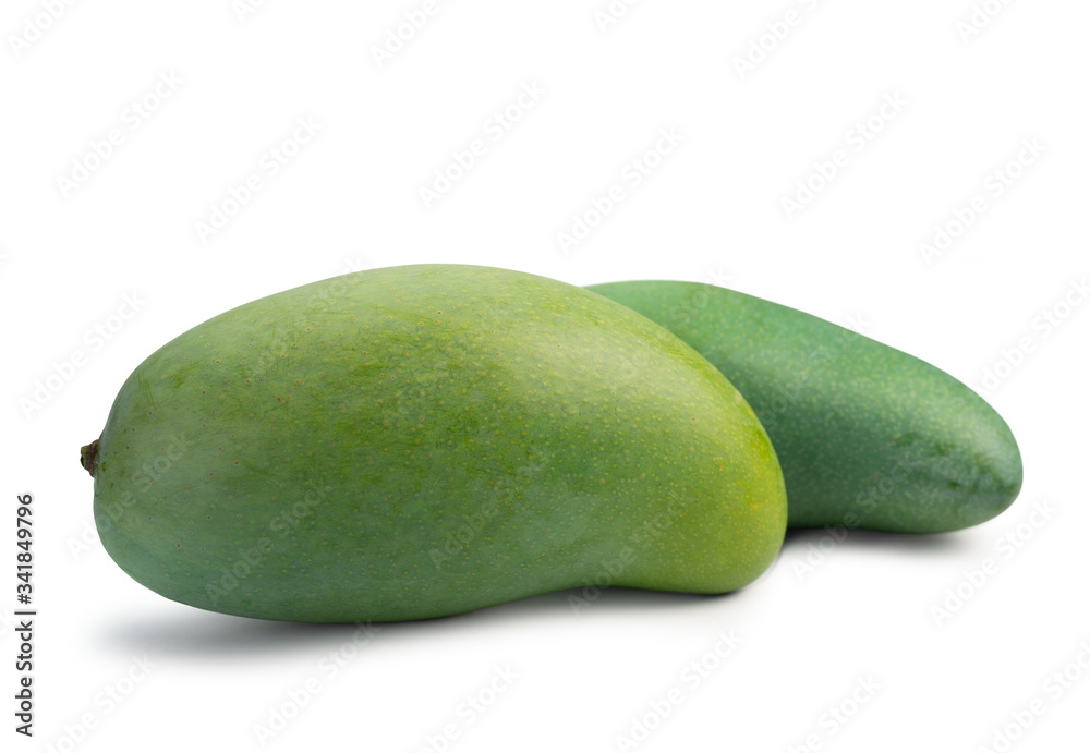 Fresh green mango fruit on white background. (clipping path) Fresh green mango fruit on white background. (clipping path)