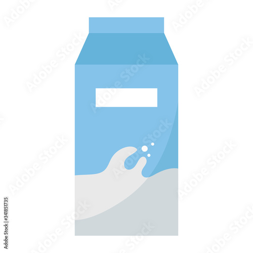 Isolated milk box vector design