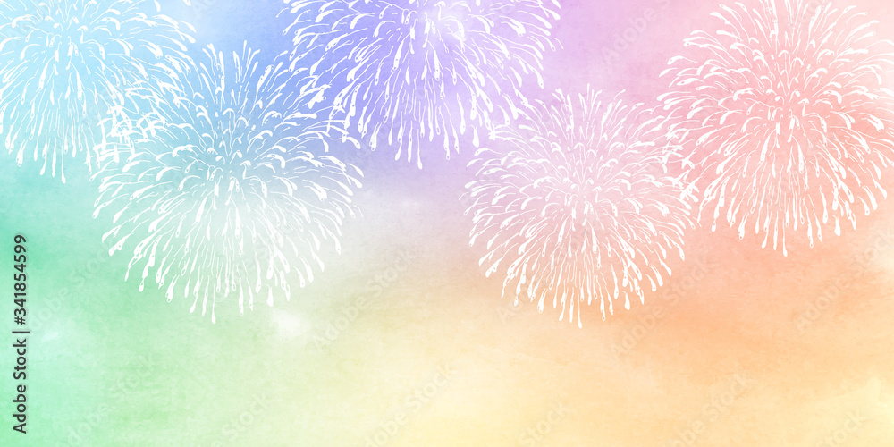 花火夏水彩背景stock Vector Adobe Stock 花火夏水彩背景stock Vector Adobe Stock