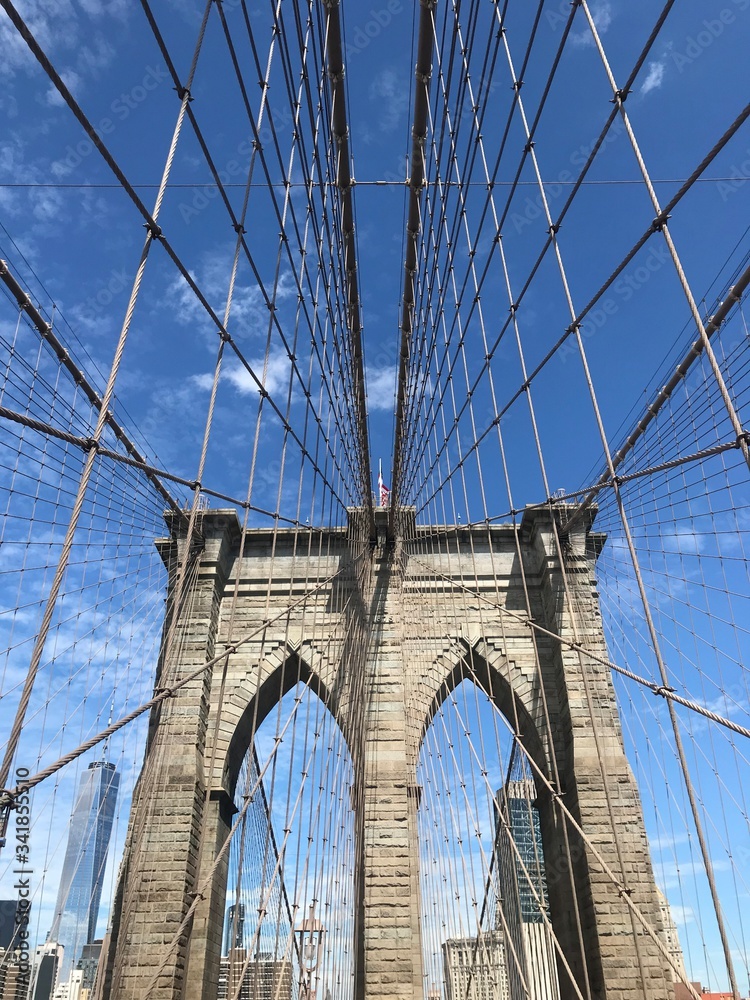 Fototapeta premium New York, Brooklyn bridge, Manhattan