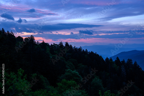 Cotton Candy Sunrise Over Blue Ridge Mountains © kellyvandellen