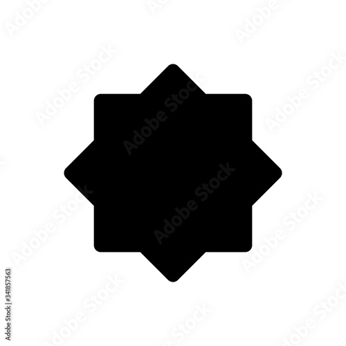 Islamic symbol eight point star vector shape. Design template vector