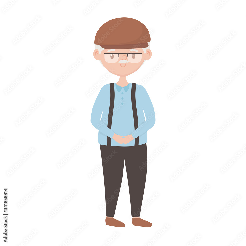 Isolated grandfather avatar vector design