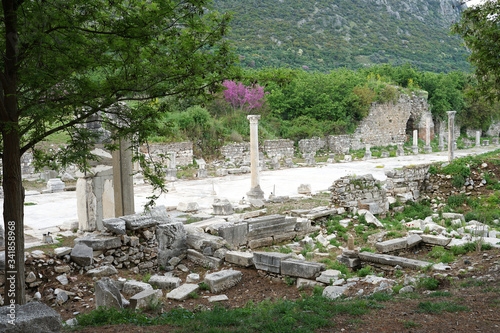 Ancient Greek and Roman ruins in Ephesus the famous landmark ,Turkey