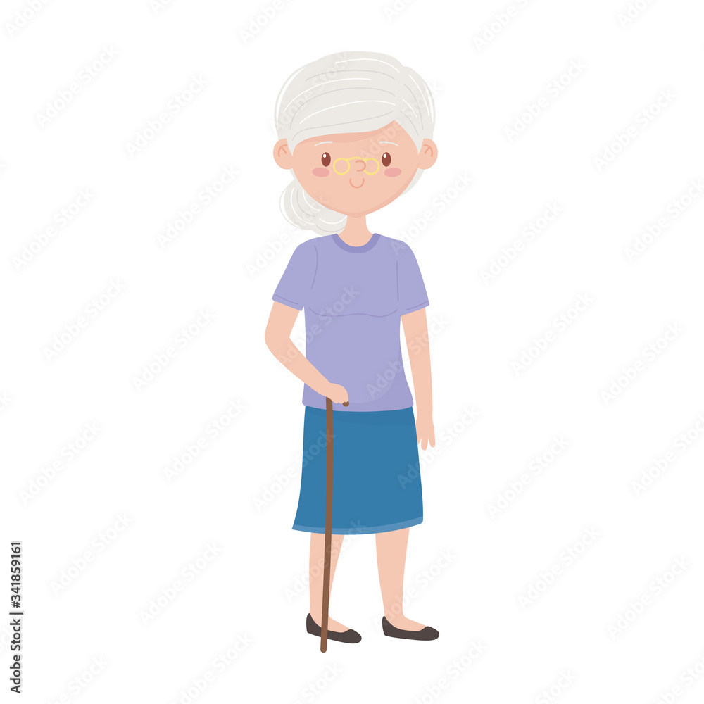 Isolated grandmother avatar vector design Isolated grandmother avatar vector design