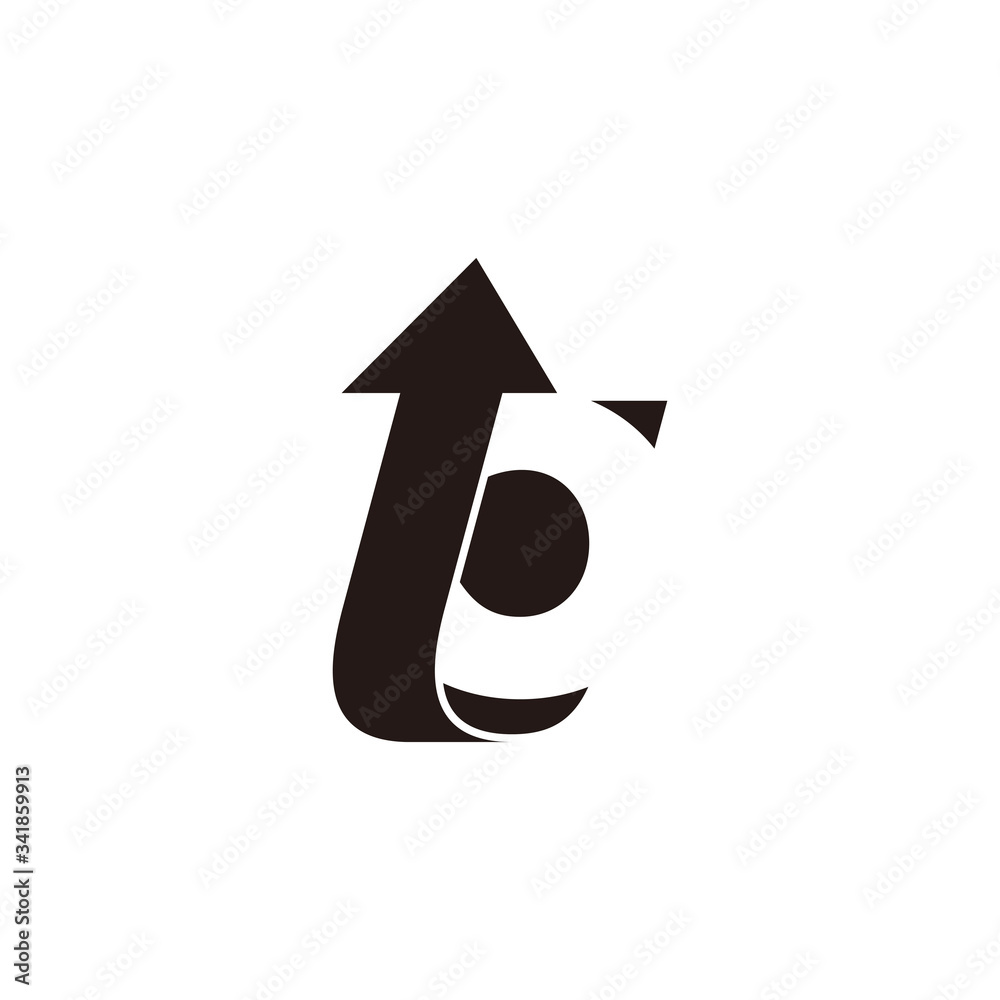 letter o negative space arrow geometric design symbol logo vector Stock ...