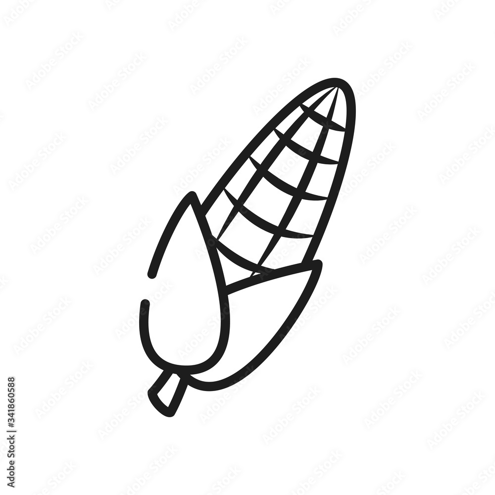 corn icon, line style