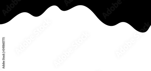 Black melt drips or liquid sauce drops. Black liquid or melted chocolate drips, current paint.