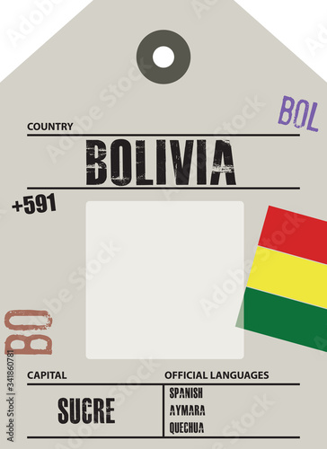Label for country Bolivia