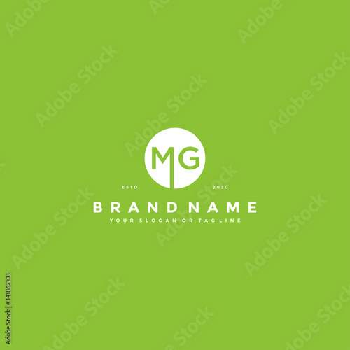 letter MG logo design vector